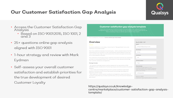 Customer satisfaction gap analysis