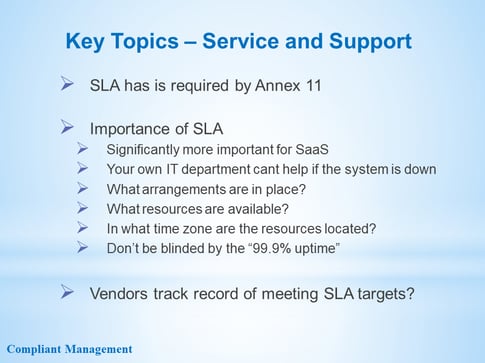 SLA Annex 11