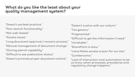 What do you like the least about your quality management system.png