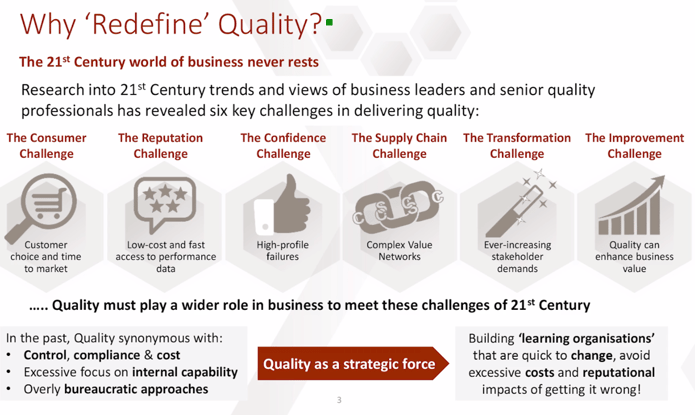 Why redefine quality?